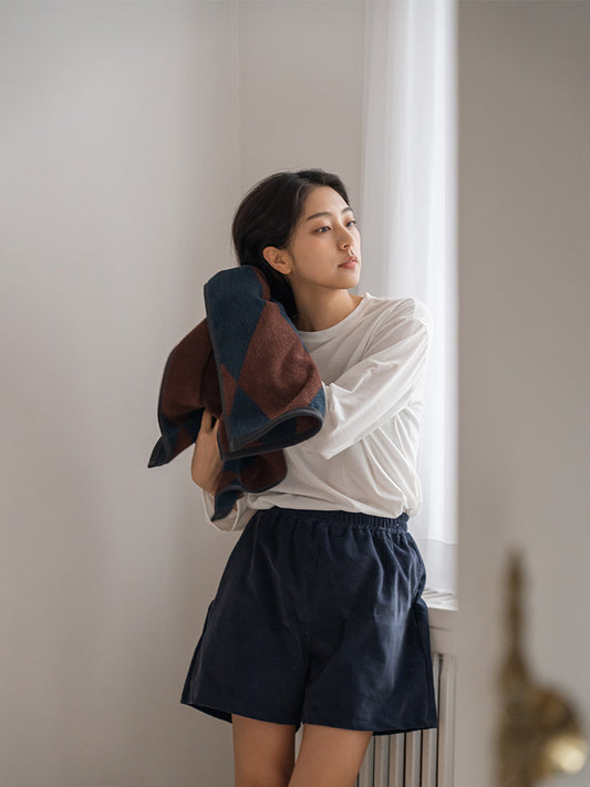 タオル(Midnight blue argyle)